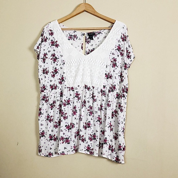 torrid Tops - Torrid Floral Babydoll Blouse Sz 2X